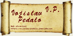 Vojislav Pedalo vizit kartica